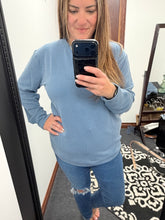 Load image into Gallery viewer, Ribbed Long Sleeve in Indigo
