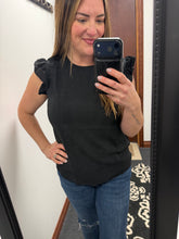 Load image into Gallery viewer, Black Tie Back Top
