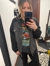 Load image into Gallery viewer, Black/Gray Jean Jacket
