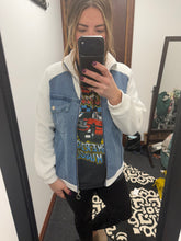 Load image into Gallery viewer, White/Blue Jean Jacket
