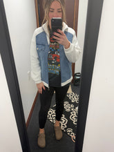 Load image into Gallery viewer, White/Blue Jean Jacket
