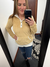 Load image into Gallery viewer, Tan Sherpa Pullover
