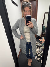 Load image into Gallery viewer, Grey Harringbone Pattern Peacoat
