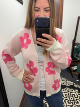 Load image into Gallery viewer, Pink Flower Cardigan

