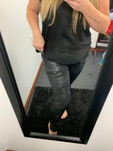 Load image into Gallery viewer, Faux Leather Camo Contrast Leggings
