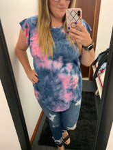 Load image into Gallery viewer, Ruffle Sleeve Tie Dye Top
