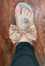 Load image into Gallery viewer, Rhinestone Bow Sandals NUDE
