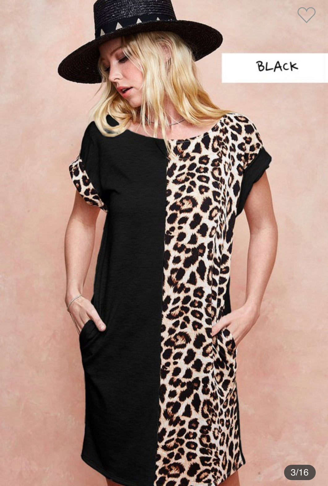Leopard Color Block Dress