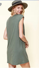Load image into Gallery viewer, Army Dolman Tee Dress

