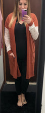 Load image into Gallery viewer, Marsala Lace Sleeve Cardigan

