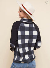 Load image into Gallery viewer, Plaid Mock Neck Top
