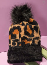 Load image into Gallery viewer, Leopard Pom Beanie
