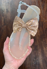 Load image into Gallery viewer, Rhinestone Bow Sandals NUDE
