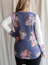 Load image into Gallery viewer, *Plus Size* Floral Colorblock Top in Cream
