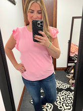 Load image into Gallery viewer, Flutter Sleeve Pinky Pink Top
