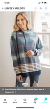 Load image into Gallery viewer, Stripe Water Color Double Hood Top
